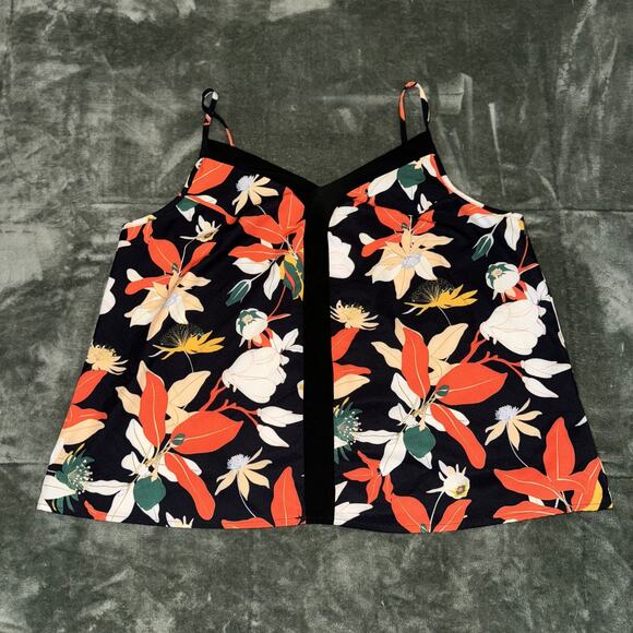 Shein Curve Tank Top Women's 0XL Multicolor Floral Spaghetti Straps V-Neck - Picture 8 of 8